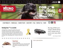 Tablet Screenshot of herodogtreats.com